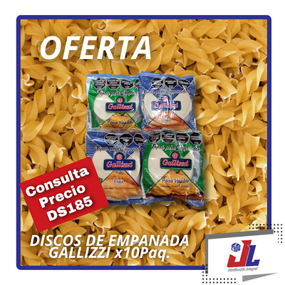 PROMO GALLIZI 10 DISCOS DE EMPANADA FREIR
