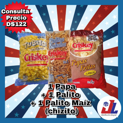 COMBO 1 PAPA +1 PALITO SAL. +1 PALITO MAIZ (CHIZITO)