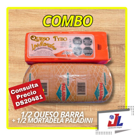 COMBO 1 QUESO BARRA LAS MARIA +1 MORTADELA PALADINI x 4,5 kg