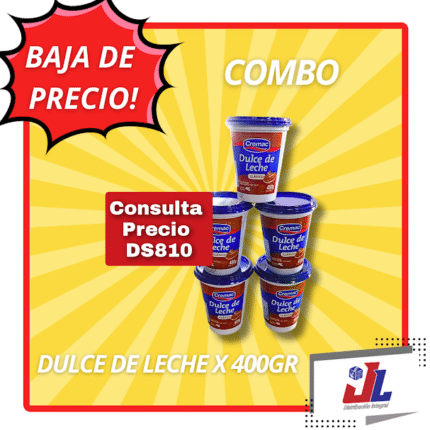 PROMO CREMAC 5 DULCES X 400 GRS