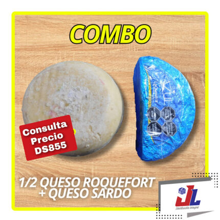 COMBO 1 QUESO ROQUEFORT QUESERA (MITAD) +1 SARDO HG