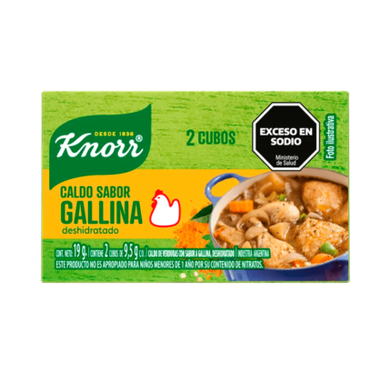 KNORR CALDO GALLINA X 2 CUBOS X 19GRS (jirafa)