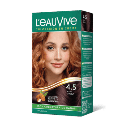L´EAUVIVE Nro 4.5 ROJO CIRUELA COLORACION CREMA