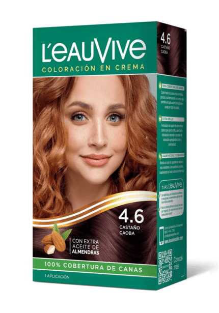 L´EAUVIVE Nro 4.6 CASTAÑO CAOBA COLORACION CREMA