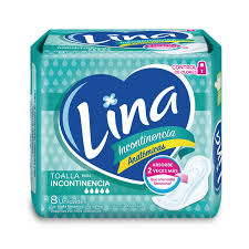 LINA TOALLA INCONTINENCIA/ ESCAPES DE ORINA X 8 UNIDADES