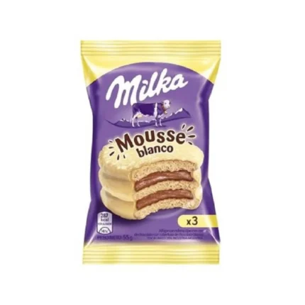 MILKA ALFAJOR MOUSSE BLANCO X3 X 55GRS