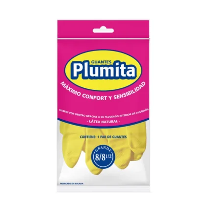 PLUMITA GUANTES TALLE L LATEX NATURAL X UNIDAD