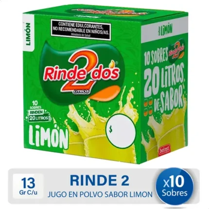 RINDE2 JUGO X 10 SOBRES LIMON