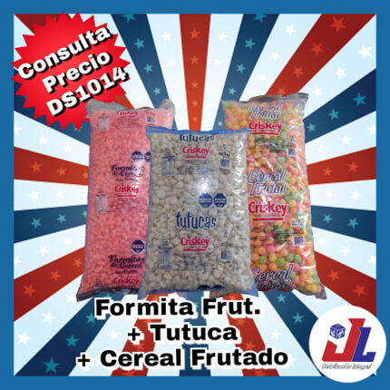 COMBO CRISKEY 1 FORMITA +1 TUTUCA +1 CEREAL FRUTADO(PUFLITO)