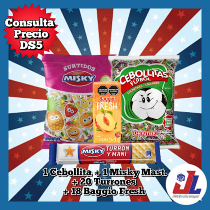 COMBO 1 CEBOLLITA+1 MISKY MAST+20 MISKY TURRON+18 FRESH X200