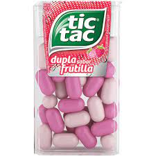 TIC TAC DUPLA SABOR FRUTILLA X 16GRS