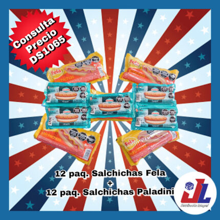 COMBO SALCHICHAS 12 FELA + 12 PALADINI