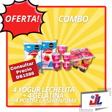 COMBO YOG COTAR(2V+2F) +4GELATINA +4 POSTRE SERENISIMA