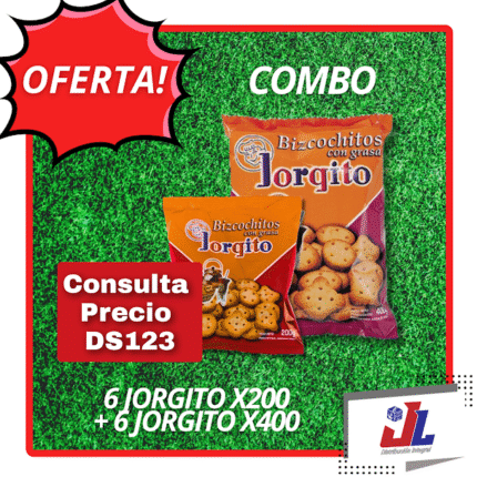COMBO JORGITO 6 PAQ. X 200GRS + 6 PAQ. X 400GRS