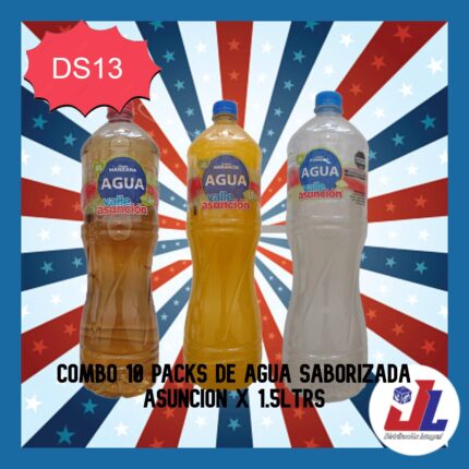 COMBO 10 PACKS DE AGUA SAB. ASUNCION x1,5 LITROS (4P 3M 3N)