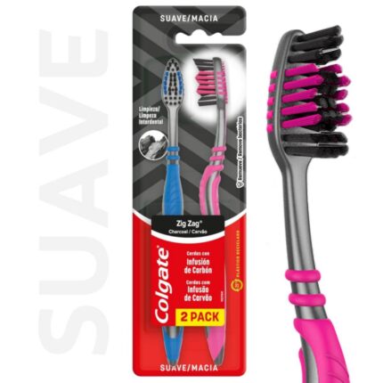 COLGATE CEPILLO DE DIENTES 2X1 C/INFUSION DE CARBON