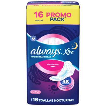 ALWAYS TOALLAS XTRA NOC TRANQ. SUAVE X 16 UNID.