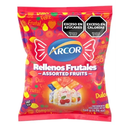 ARCOR CARAMELOS RELLENOS FRUTALES X 140GRS