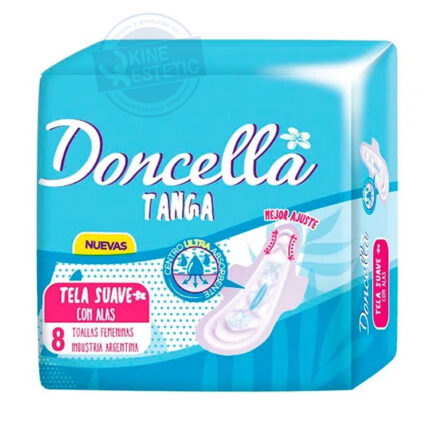 DONCELLA TANGA TOALLAS FEMENINAS X 8 UNIDADES (CELESTE)