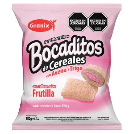 GRANIX BOCADITOS DE CEREALES RELLENO S/FRUTILLA X 180GRS