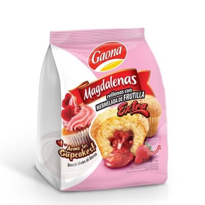 GAONA MAGDALENAS VAINILLA C/MERMELADA DE FRUTILLA X 215GRS